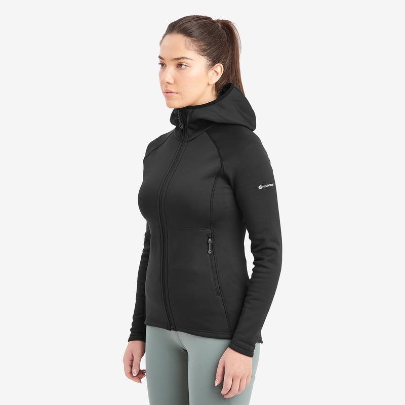 Montane Fury Mit Kapuze Fleecejacken Damen Schwarz | PSD7035ZN