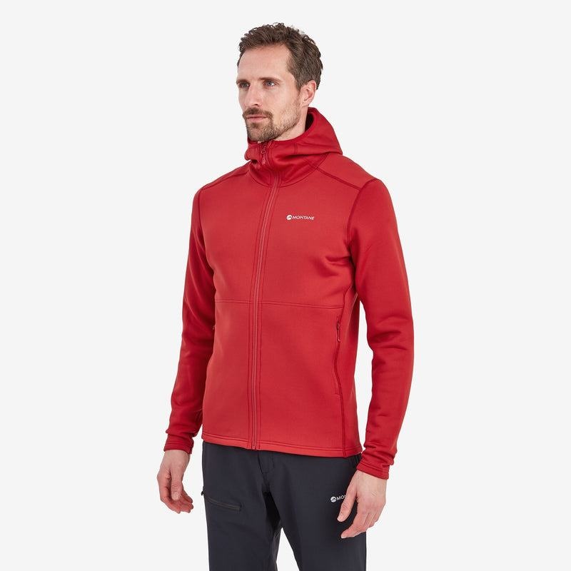 Montane Fury Mit Kapuze Fleecejacken Herren Dunkelrot | JNV924TU