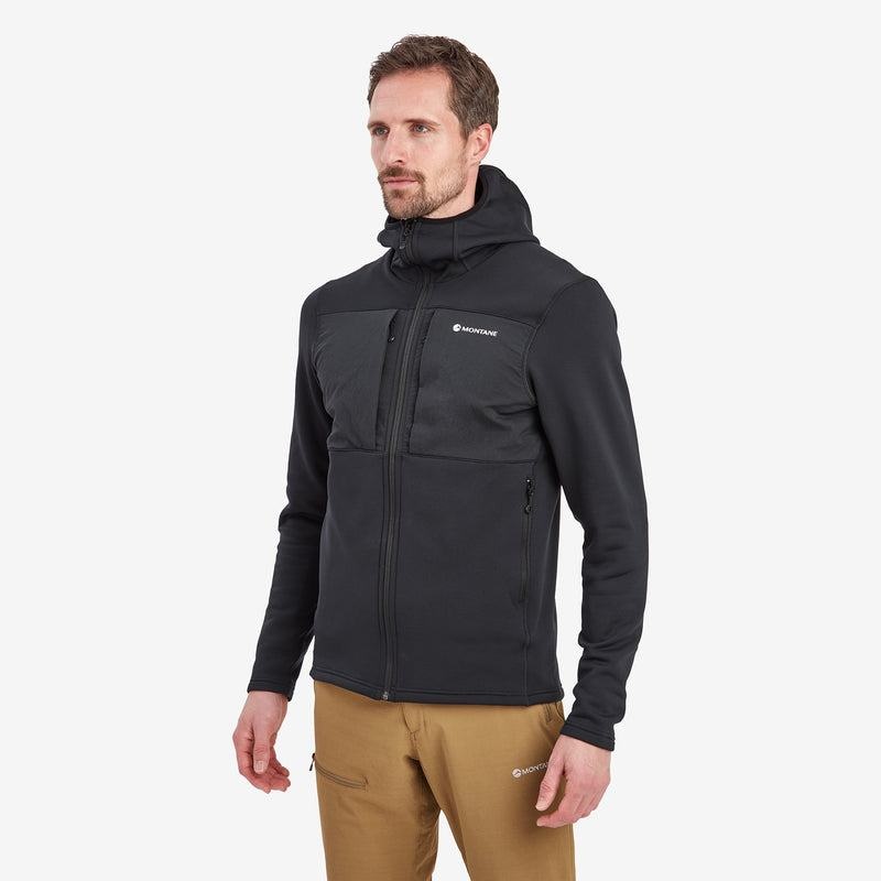 Montane Fury XT Mit Kapuze Fleecejacken Herren Schwarz | BXH911KK