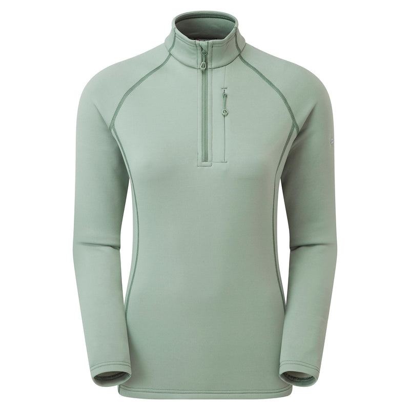 Montane Fury Zip Pull-On Fleece Damen Grau Grün | BUZ3847YN