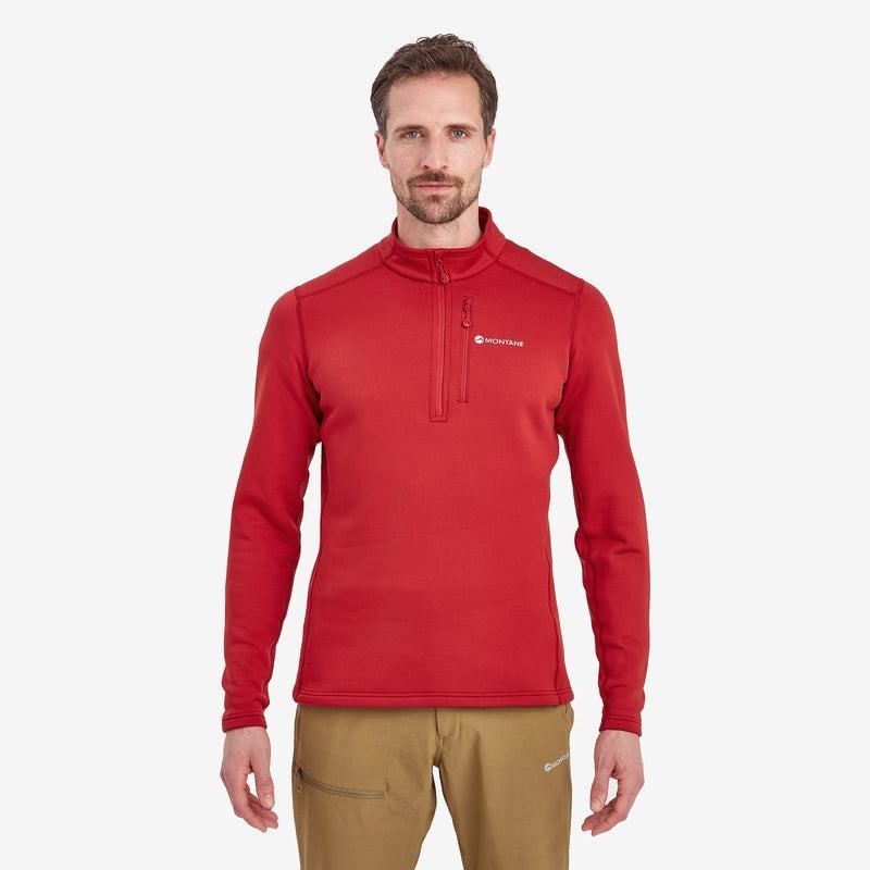 Montane Fury Zip Pull-On Fleece Herren Dunkelrot | BVB4180RJ