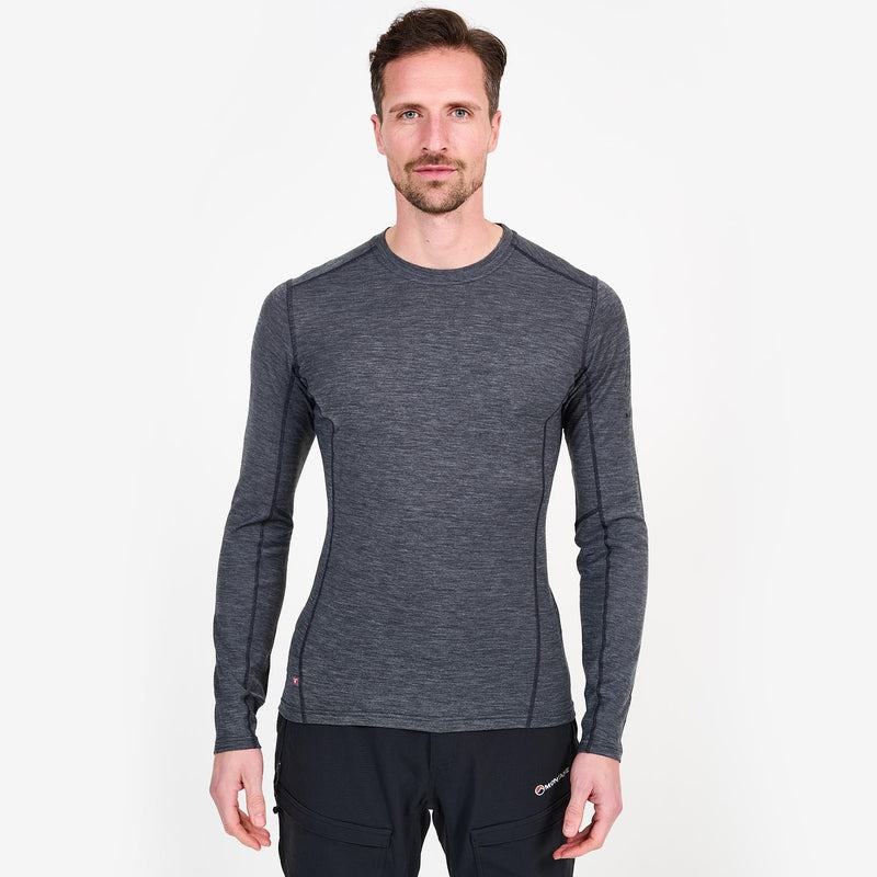 Montane Primino 140 Long Sleeve T-shirts Herren Schwarz | YLC8676ZY