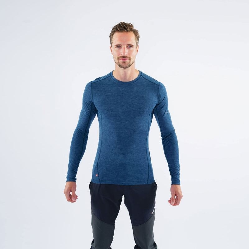 Montane Primino 140 Long Sleeve T-shirts Herren Navy Blau | OQX8793CX