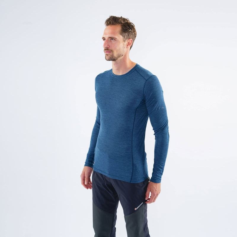 Montane Primino 140 Long Sleeve T-shirts Herren Navy Blau | OQX8793CX