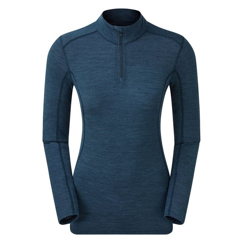 Montane Primino 140 Zip Neck Funktionsshirt Damen Navy Blau | QRB2688FP