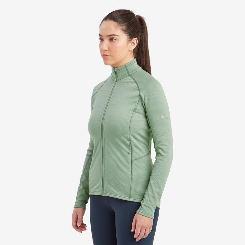 Montane Protium Fleecejacken Damen Grau Grün | HIE10088YU