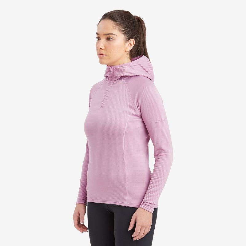 Montane Protium Lite Mit Kapuze Pull On Fleece Damen Grau Lila | YAJ8580OU