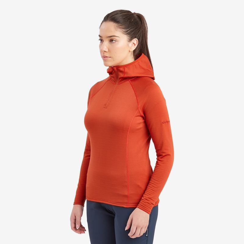 Montane Protium Lite Mit Kapuze Pull On Fleece Damen Orange Rot | HED9924QO