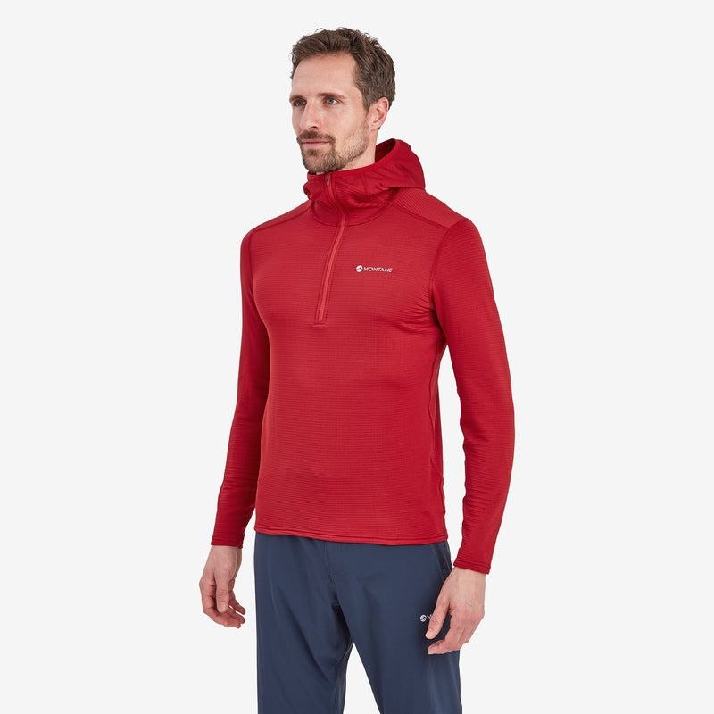 Montane Protium Lite Mit Kapuze Pull On Fleece Herren Dunkelrot | JOQ8156SZ