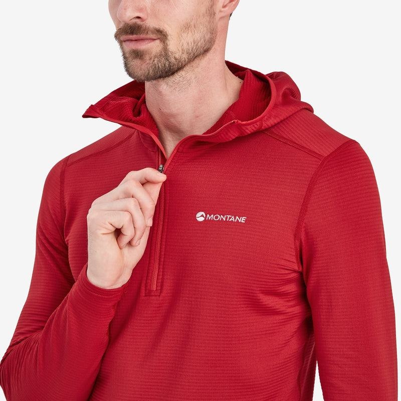 Montane Protium Lite Mit Kapuze Pull On Fleece Herren Dunkelrot | JOQ8156SZ