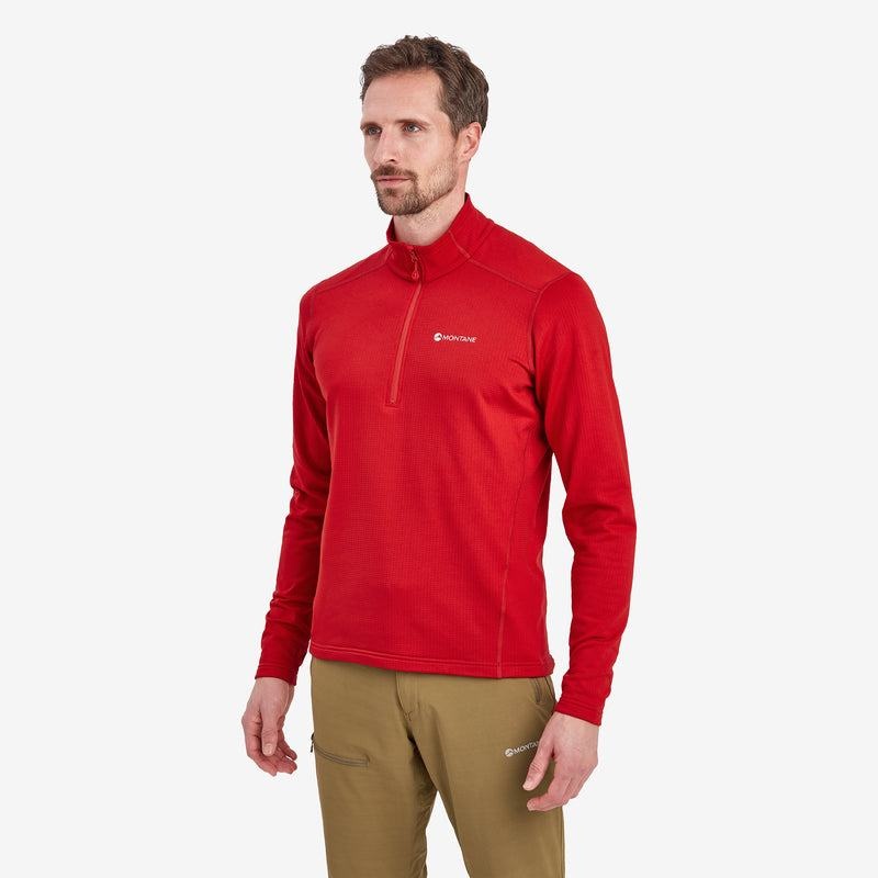 Montane Protium Pull On Fleece Herren Rot | DOY53100AO