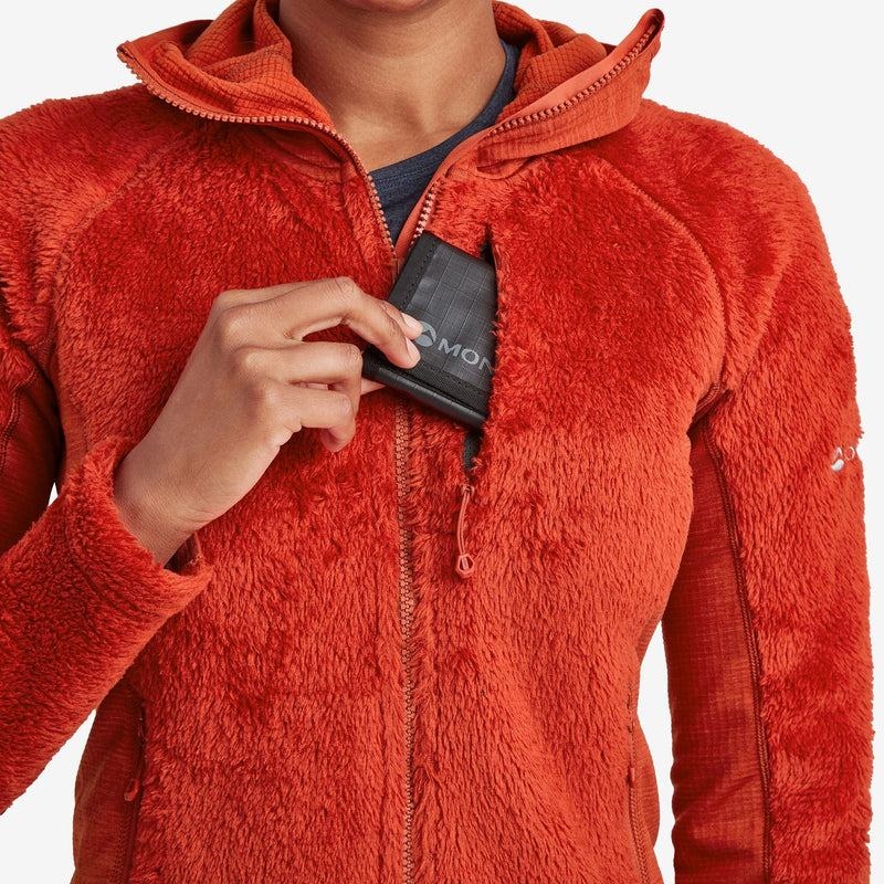 Montane Protium XPD Mit Kapuze Fleecejacken Damen Orange Rot | UEQ472QQ