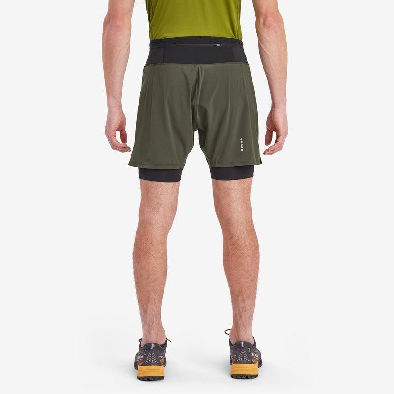 Montane Slipstream Twin Skin Lauf Kurze Hose Herren Dunkelgrün | KWV4154JK