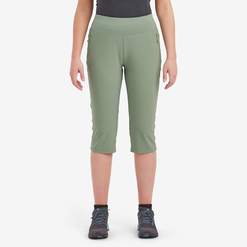 Montane Tucana Lite Stretch Capri 3/4 Leggings Damen Grau Grün | RCH3773DK