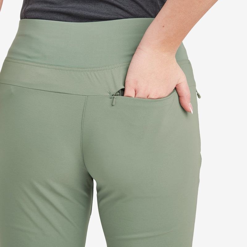 Montane Tucana Lite Stretch Capri 3/4 Leggings Damen Grau Grün | RCH3773DK